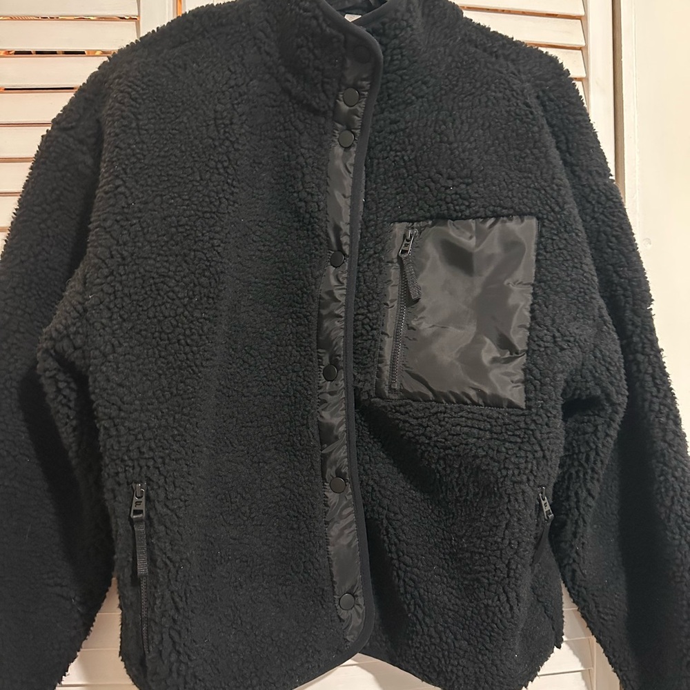 Fabletics Black Fleece Jacket